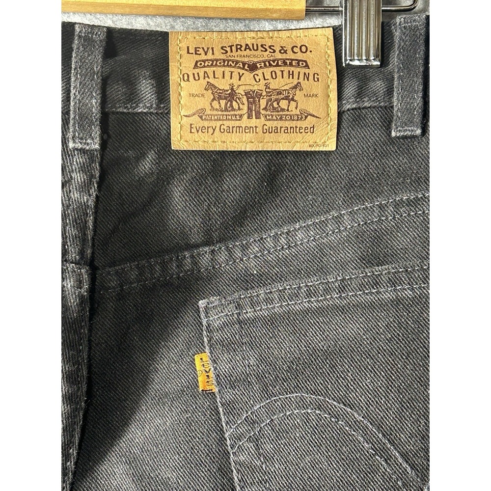 Vintage Y2K Levi's 531 Orange Tab Black Jeans 38x30 Made in Canada Straight Leg